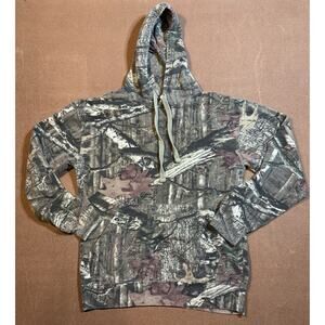 Mossy Oak Men's Brown Camo Pullover Hoodie Sweatshirt Size Medium